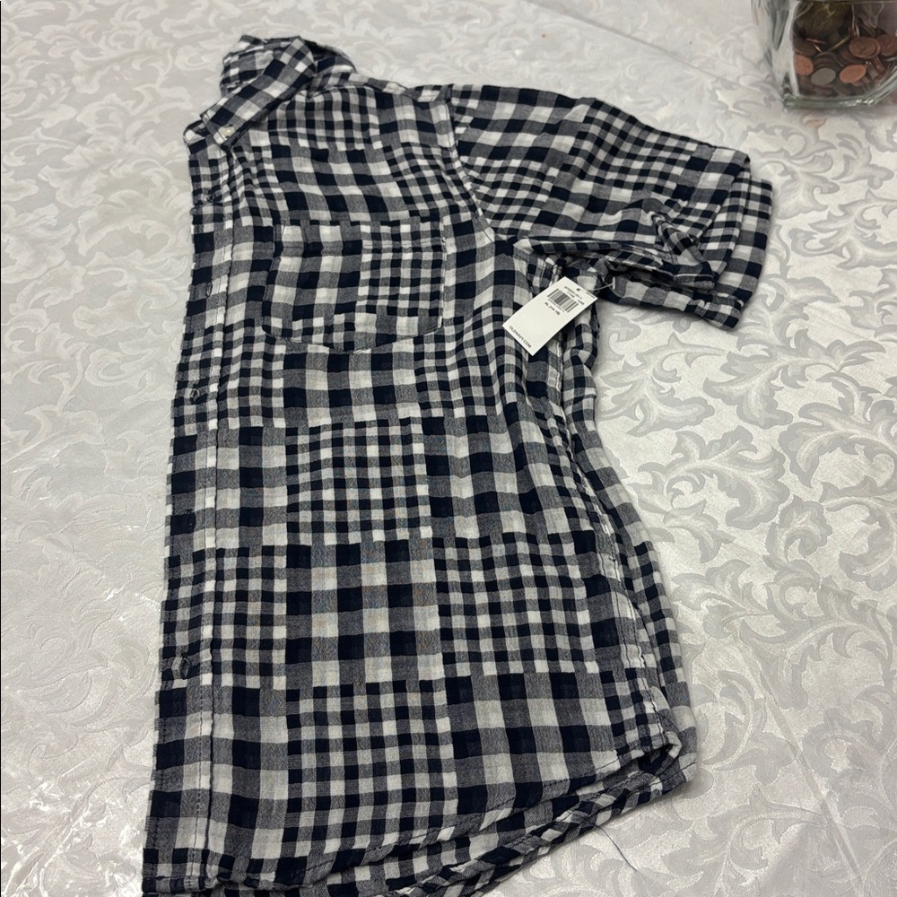 DONATING 5/30. 
Blue and White Plaid Shirt